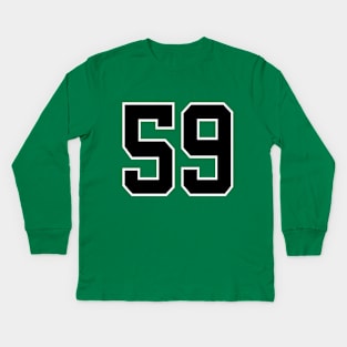 Number 59 Kids Long Sleeve T-Shirt